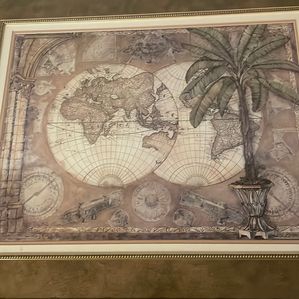 Decoration for homes, world map